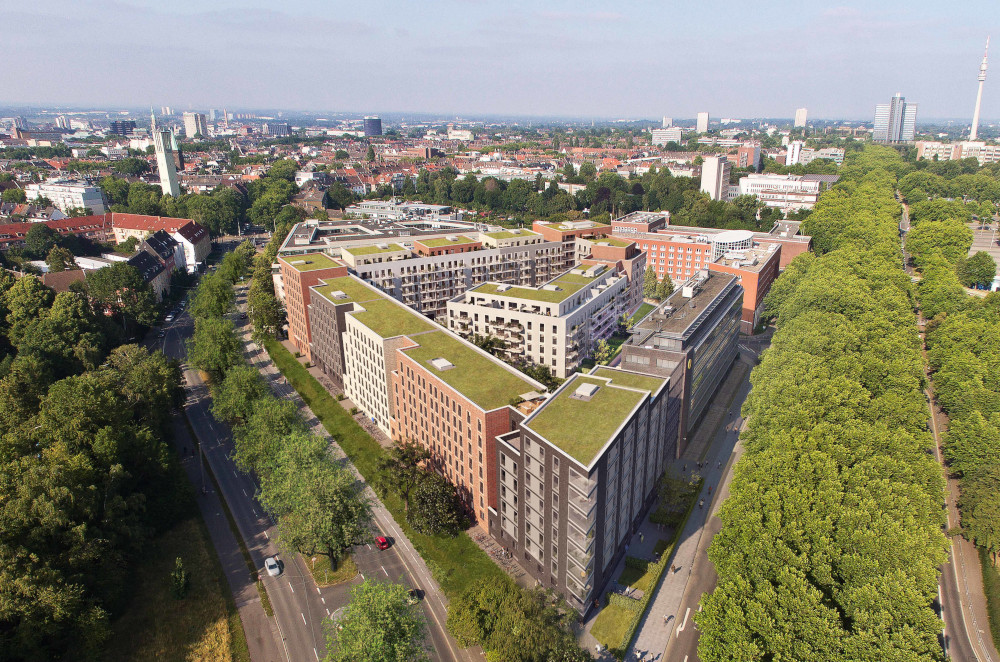 Visualisierung des Wohnquartiers an der Berswordtstraße in Dortmund. Copyright: cube visualisierungen