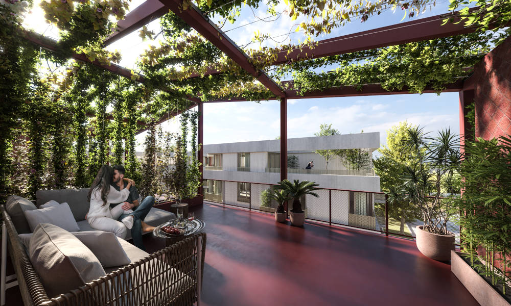 Der Blick von einer der geplanten Terrassen. Copyright: Kiefer Immobilien UG