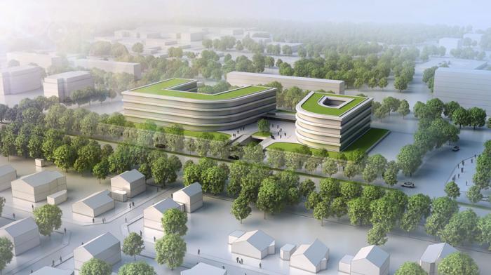 Die neue Klinik wird den bestehenden ukb-Gesundheitscampus um ein umfangreiches Angebot der Akutgeriatrie ergänzen