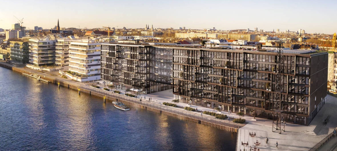 Nachhaltiges Bürohaus Dockyard bereichert Berliner Osthafen: Pecan Development realisiert im ehemaligen Berliner Osthafen, direkt am Spreeufer, das Bürogebäude DOCKYARD in klima- und ressourcenschonender Holzhybridbauweise.