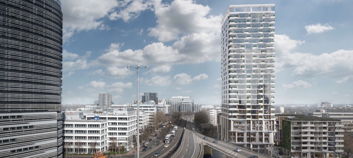 „Belsenpark II“: PANDION baut Mixed-Use-Hochhaus in Düsseldorf