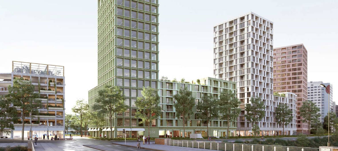 Fennpfuhler Tor: Neues Stadtquartier mit drei Hochhäusern in Berlin-Lichtenberg: Auf einer Fläche von drei Hektar soll in Berlin-Lichtenberg ein gemischtes Stadtquartier für rund 1.500 Menschen entstehen. Nun wurde ein Siegerentwurf eines städtebaulichen Wettbewerbs für das „Fennpfuhler Tor“ gekürt.