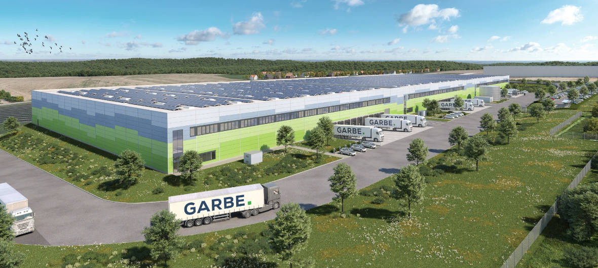 Garbe entwickelt neues Logistikzentrum in Stadtroda bei Jena: Garbe Industrial Real Estate entwickelt ein 35.500 Quadratmeter großes Logistikzentrum im Gewerbepark von Bollberg, einem Ortsteil der Kleinstadt Stadtroda bei Jena.