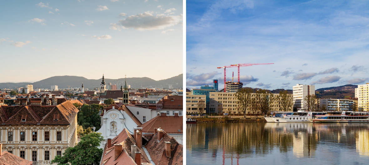 Linz vs. Graz: In welcher österreichischen Metropole wird mehr gebaut?