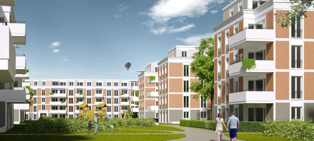 Neues Wohnen am Eisenhutweg: Quartier am Wissenschaftsstandort Adlershof-Johannisthal: KW-Development hat grünes Licht für ein Bauvorhaben mit 583 Wohnungen auf dem Grundstück Eisenhutweg 54-76 nahe des Wissenschaftszentrums Berlin-Adlershof. 