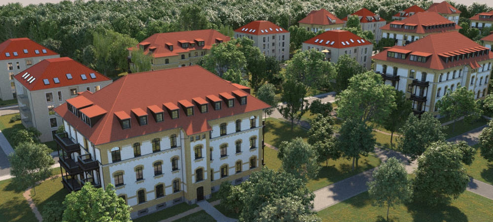 600 neue Wohnungen im Wohnquartier Parkstadt Leipzig: Im bislang als Parkstadt Dösen bekannten Wohnquartier 