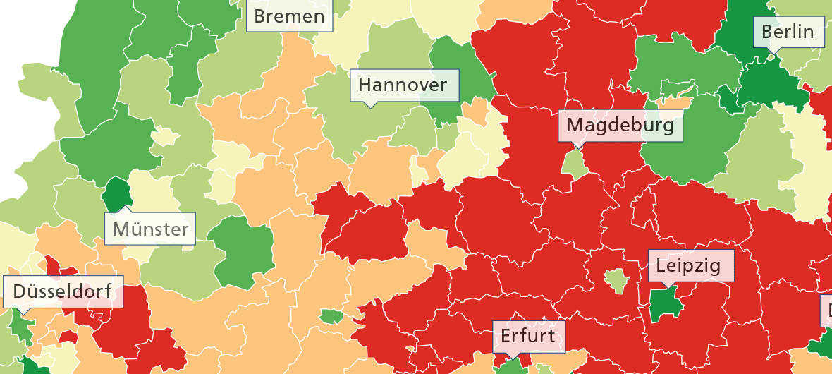 In diesen Städten und Regionen steigt der Wert von Wohneigentum bis 2035 deutlich