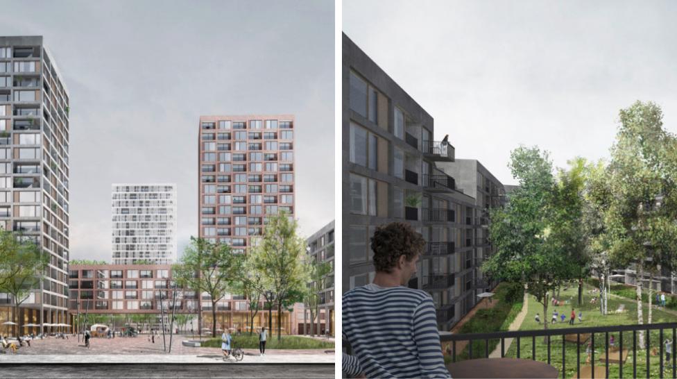 Neues Hof- und Hochhausquartier mit 2200 Wohnungen in Berlin