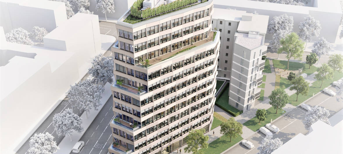 Schöneberger Eck: Bauarbeiten für Berliner Büro- und Wohnkomplex werden fortgesetzt: Das Bauunternehmen Wolff & Müller begann im April 2023 mit dem Bau des Schöneberger Ecks. Das gemischt genutzte Gebäudeensemble wurde zunächst unter dem Projektnamen Barbarossadreieck entwickelt.