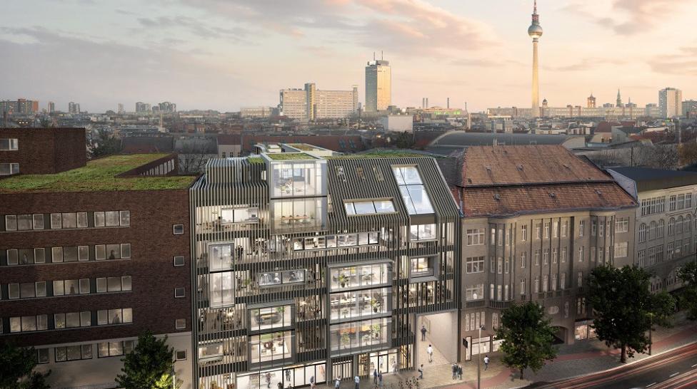 Schönhauser 9 schließt große Berliner Baulücke mit Büros, Gewerbe und Gastronomie