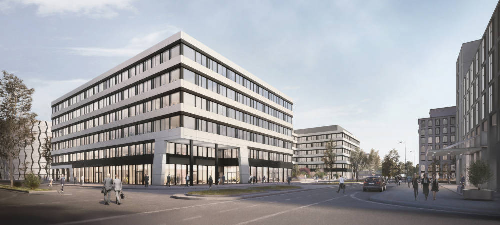 The Move: Siemens schafft flexible Büros in Modulbauweise für Frankfurt: Siemens errichtet im Frankfurter Stadtquartier Gateway Gardens ein Büroensemble, das sowohl Siemens selbst als auch externen Mietern flexible Büroflächen in zwei Gebäuden zur Verfügung stellt.