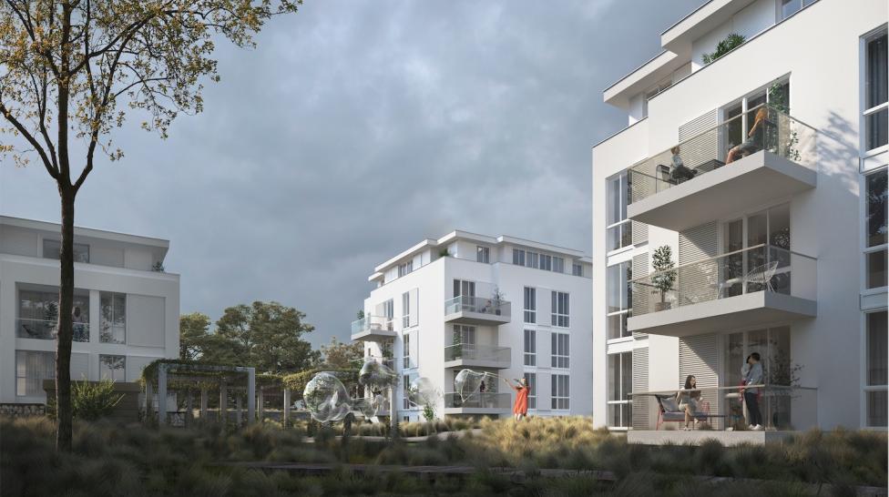 120 neue Wohnungen im "Urban Village" in Dresden: Im Dresdner Szeneviertel Äußere Neustadt entsteht ein kleines Minidörfchen. Dieses trägt den Namen 