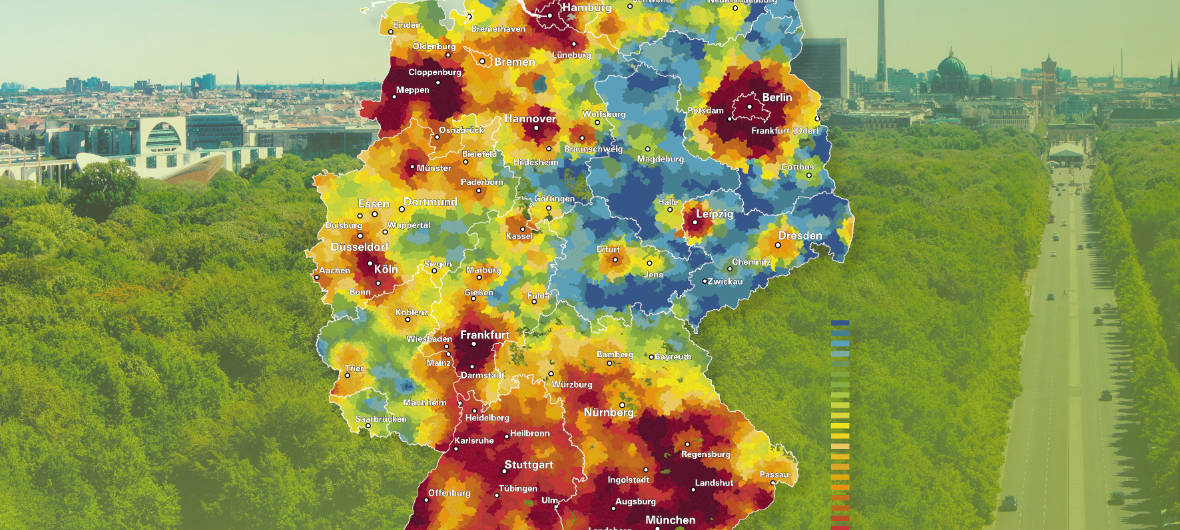 Wohnwetterkarte 2022: Wohnungsdruck in Umlandgemeinden nimmt zu