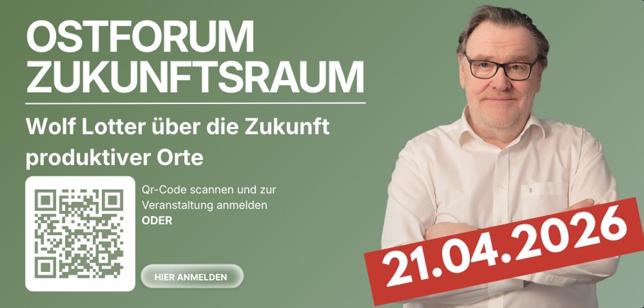 Wolf Lotter im OSTFORUM: "Jetzt kommt erst langsam Zeit für Büro"