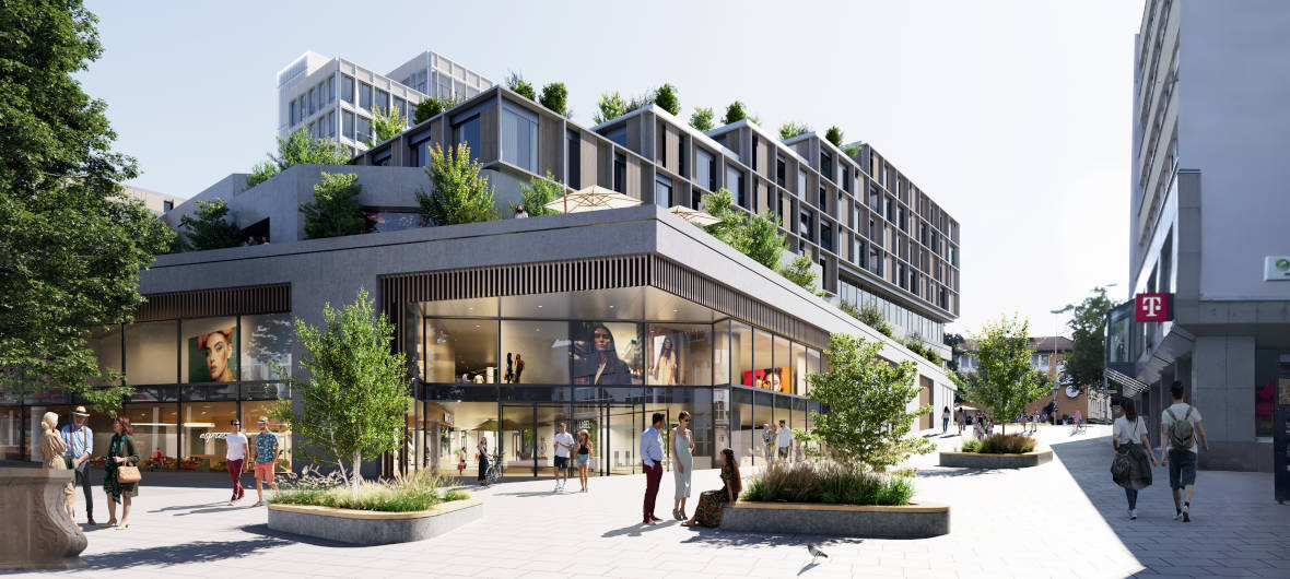 Das Wollhaus Heilbronn: Einkaufszentrum wird in Multi-Use-Ensemble transformiert